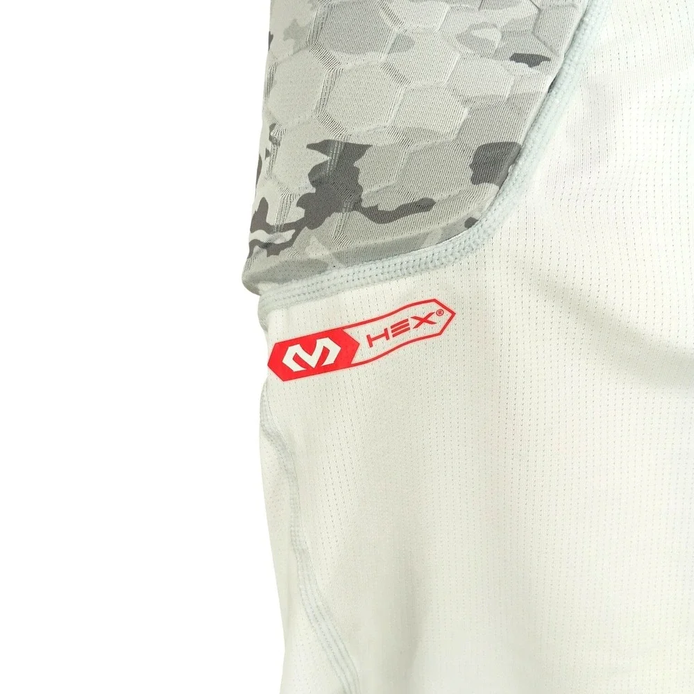 Under Armour Padded Compression Shirt Medium White Camo Football Protective Hex